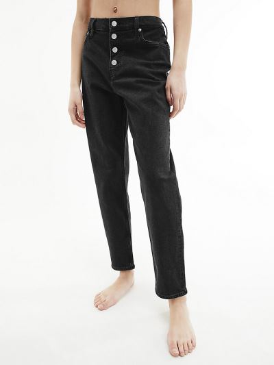 Calvin Klein Ruhák HU813399 | Calvin Klein Mom Női Farmernadrág Fekete